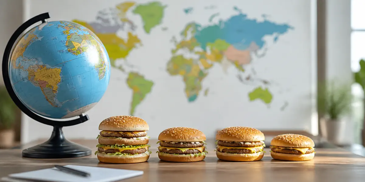 World map - Big Mac Index country comparison