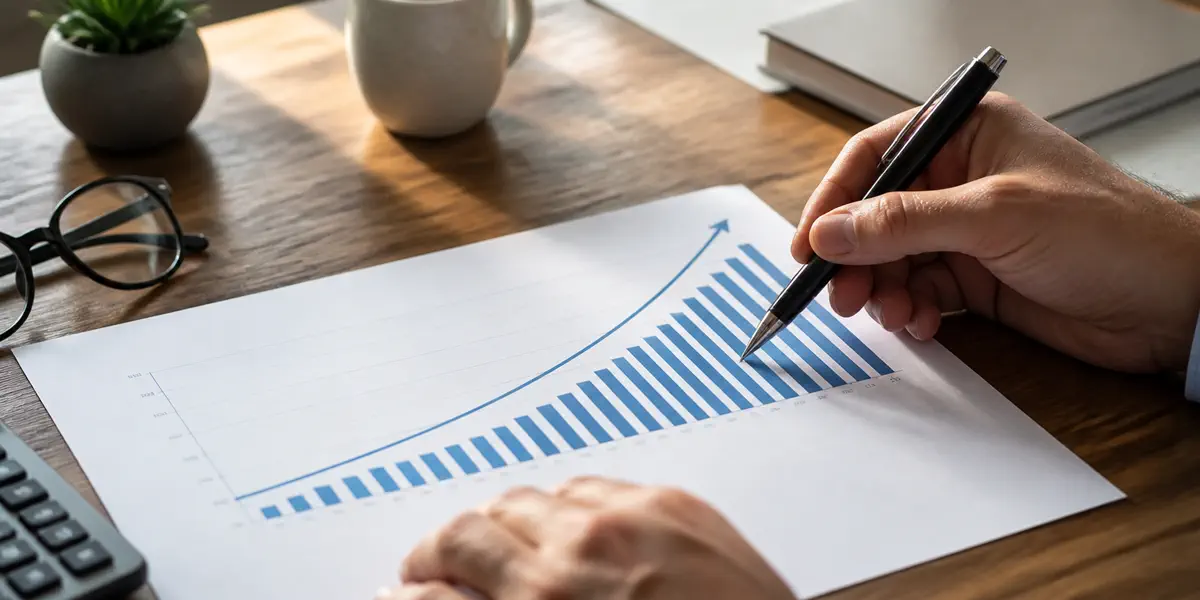 Investment growth chart - compound interest calculation