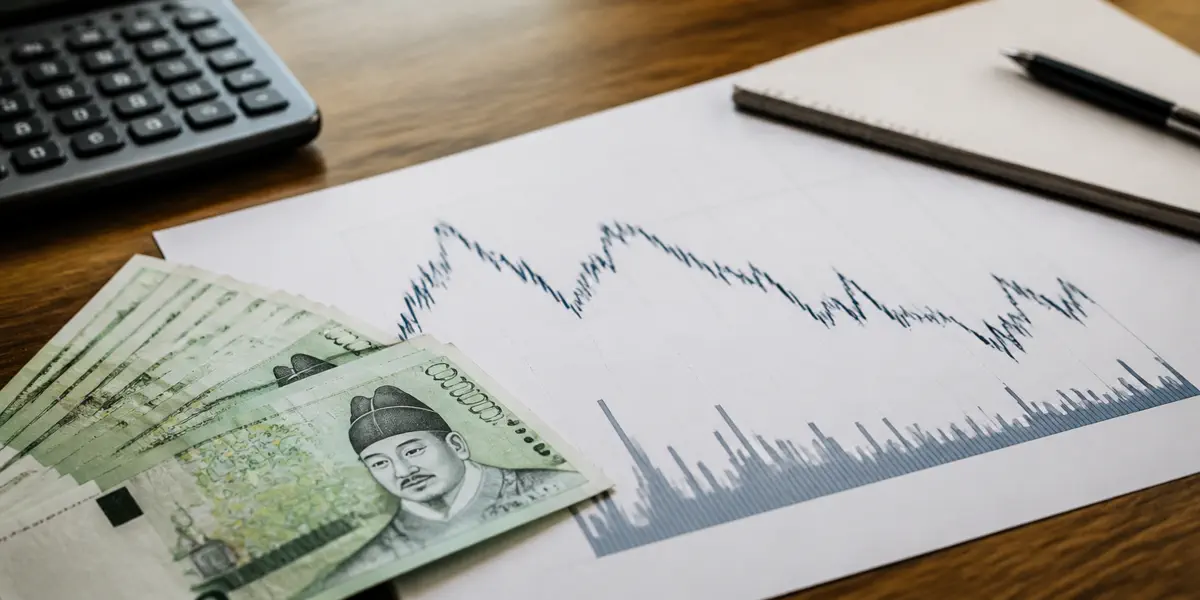 Financial chart - Korean exchange rate history
