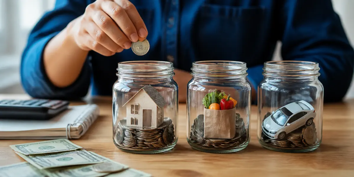 Household spending breakdown — housing, food, transport