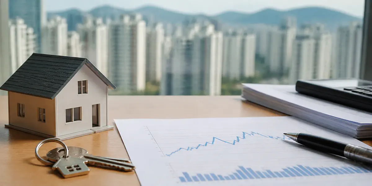 House model and keys - real estate price history